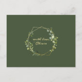 Modern Eucalyptus Bridal Shower Invitation Card (Back)