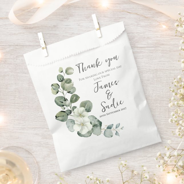 Modern Eucalyptus Favor Bag (Clipped)