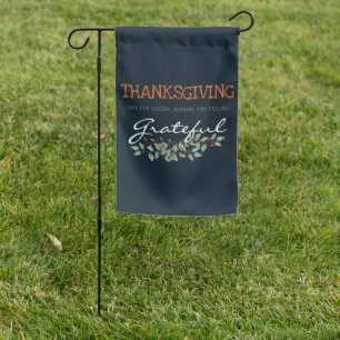 Modern Eucalyptus Feeling Grateful Garden Flag
