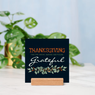 Modern Eucalyptus Feeling Grateful Thanksgiving Holder