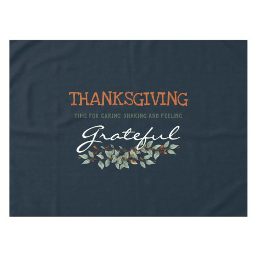 Modern Eucalyptus Feeling Grateful Thanksgiving  Tablecloth