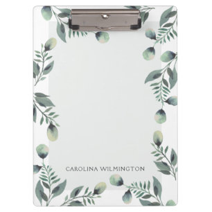 Modern Eucalyptus Floral Name Clipboard