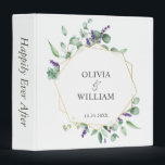 Modern Eucalyptus Geometric Frame Floral Wedding 3 Ring Binder<br><div class="desc">Modern Eucalyptus Geometric Frame Floral Wedding 3 ring binder. 
Customizable floral binder featuring watercolor hydrangeas,  peonies,  anemones and foliage. This floral binder will be perfect for personal use and an event like weddings,  bridal showers and baby showers.</div>
