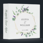 Modern Eucalyptus Geometric Frame Floral Wedding 3 Ring Binder<br><div class="desc">Modern Eucalyptus Geometric Frame Floral Wedding 3 ring binder. 
Customizable floral binder featuring watercolor hydrangeas,  peonies,  anemones and foliage. This floral binder will be perfect for personal use and an event like weddings,  bridal showers and baby showers.</div>