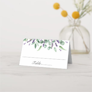 Modern Eucalyptus Geometric Frame Wedding Table Place Card