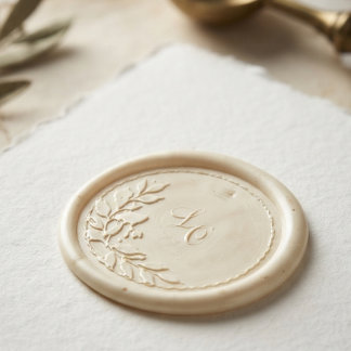 ​Modern Eucalyptus Gold Foil Botanical Watercolor Wax Seal Sticker