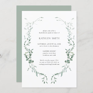 Modern Eucalyptus Greenery Bachelorette Party Invitation