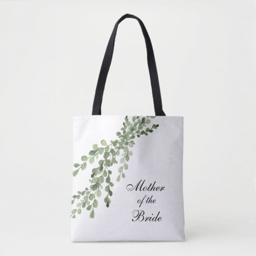 Modern Eucalyptus Greenery Mother of the Bride  Tote Bag