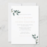 Modern Eucalyptus Greenery Wedding Invitation at Zazzle