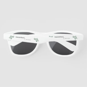 Modern Eucalyptus Greenery Wedding Sunglasses