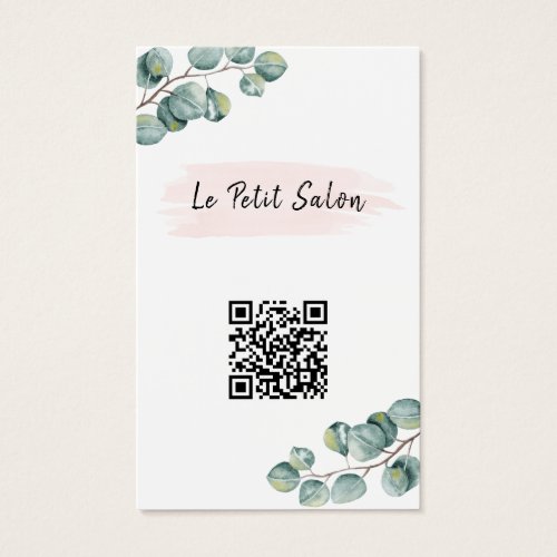 Modern Eucalyptus QR Code Logo Boutique Price Tag