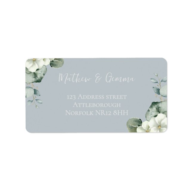 Modern Eucalyptus Return Address Label (Front)