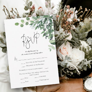Modern Eucalyptus RSVP Card