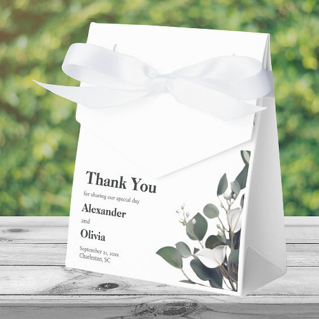 Modern Eucalyptus Wedding Favor Boxes (Modern Eucalyptus Wedding Favor Boxes)