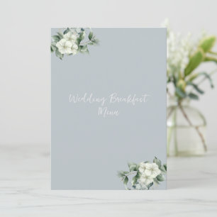 Modern Eucalyptus Wedding Menu