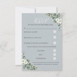 Modern Eucalyptus Wedding  RSVP Response Card