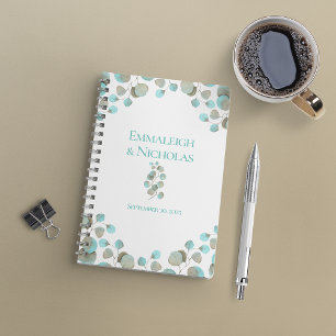 Modern Eucalyptus Wedding   Rustic Teal Planner
