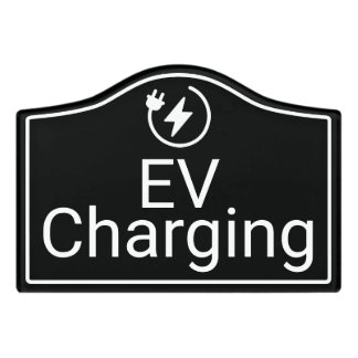 Modern EV Charging Vacation Rental Sign