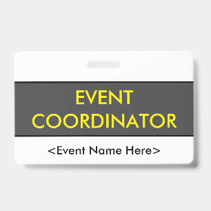 Modern "EVENT COORDINATOR" Badge