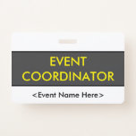 [ Thumbnail: Modern "Event Coordinator" Badge ]