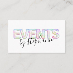 Modern Events Party Planner Business Card