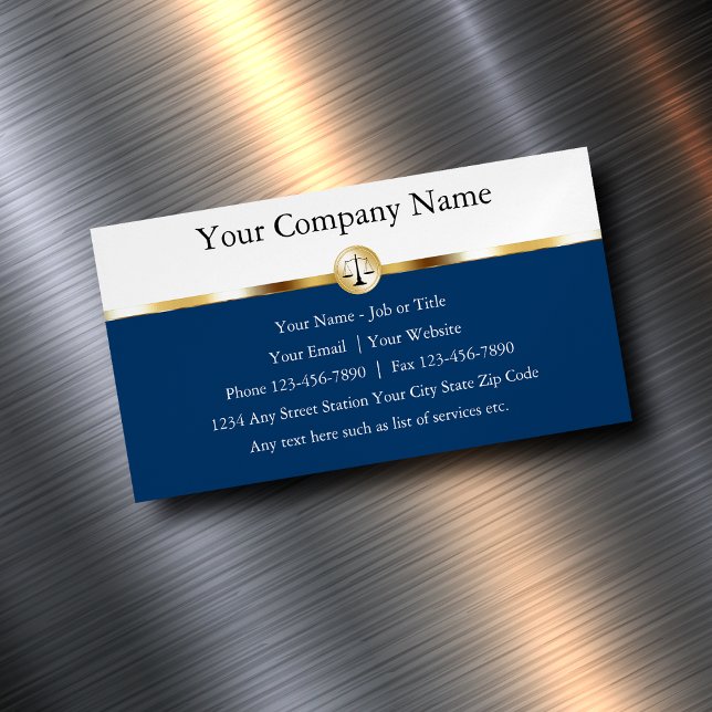 Modern Executive Attorney Theme Business Card Magnet (Creator Uploaded)