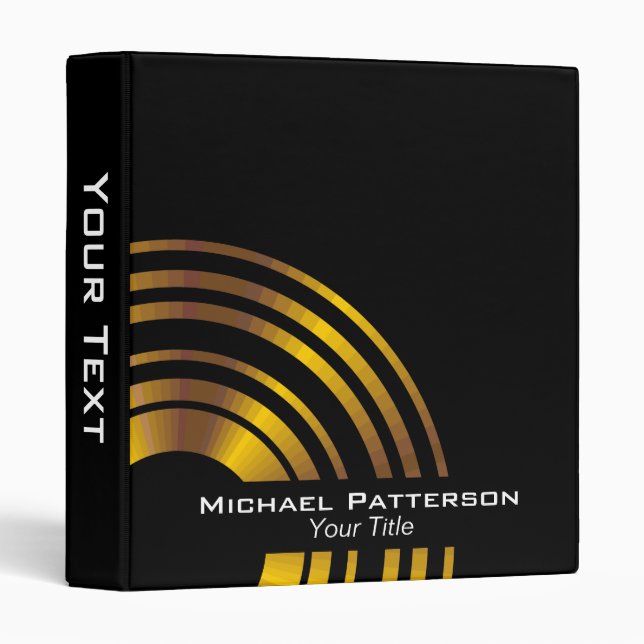 Modern Executive Circles Professional Personalized Binder (Front/Spine)