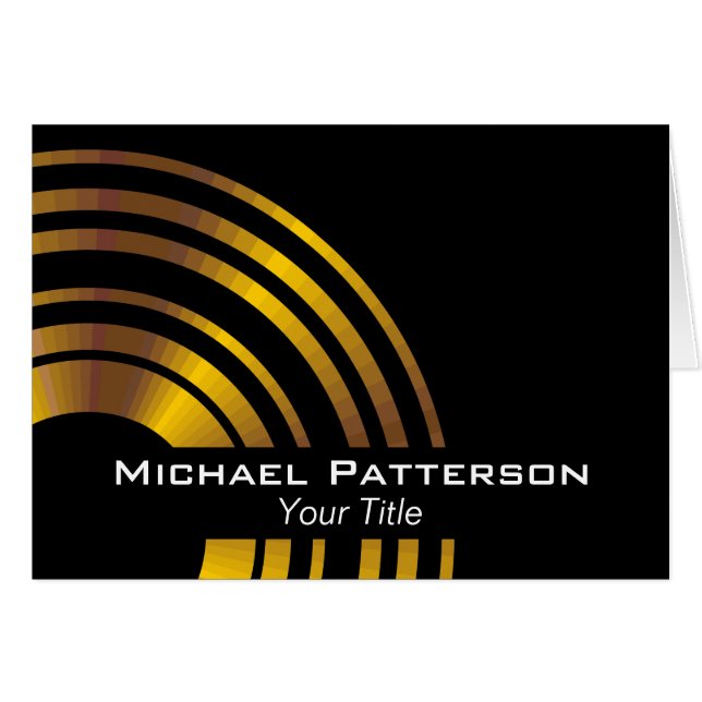 Modern Executive Circles Professional Personalized Cards (Front Horizontal)