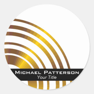 Modern Executive Circles Professional Personalized Classic Round Sticker