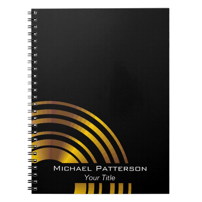 Modern Executive Circles Professional Personalized Notebook (Front)