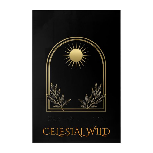 Modern Executive Gold Arch Solar Office Decor (Front)