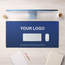 Modern Executive Navy Blue & Gold Corporate Desk M