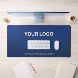 Modern Executive Navy Blue & Gold Corporate Desk M Mat