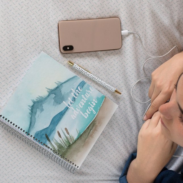 Modern Exotic Pink Let's Flamingo Watercolor Notebook (Creator Uploaded)