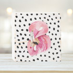 Modern Exotic Pink Watercolor Flamingo & Dots Wooden Box Sign<br><div class="desc">Modern Exotic Pink Watercolor Flamingo & Dots</div>