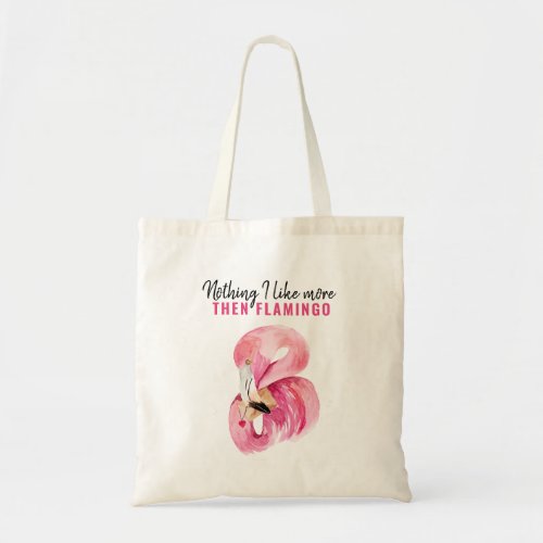 Modern Exotic Pink Watercolor Flamingo Gift Tote Bag