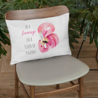 Modern Exotic Pink Watercolor Flamingo With Quote