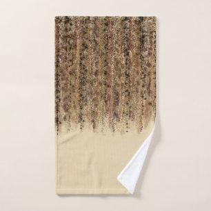 Modern Exotic Safari Abstract Glam Print Bath Towel Set