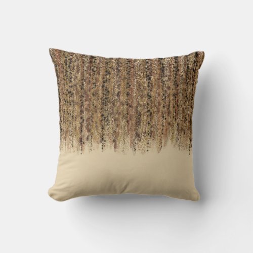 Modern Exotic Safari Abstract Glam Print Throw Pillow