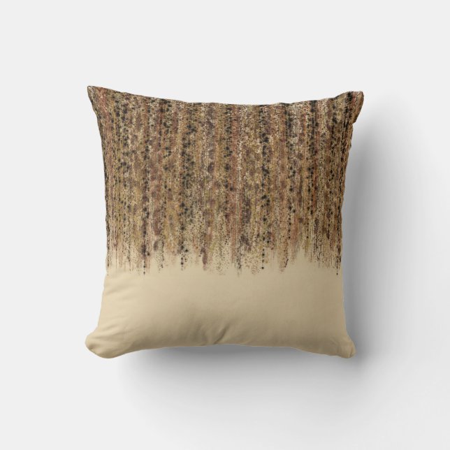 Modern Exotic Safari Abstract Glam Print Throw Pillow (Front)