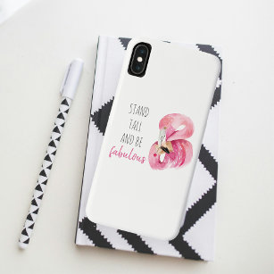 Modern Exotic Stand Tall And BE Fabulous Flamingo iPhone XS Max Case
