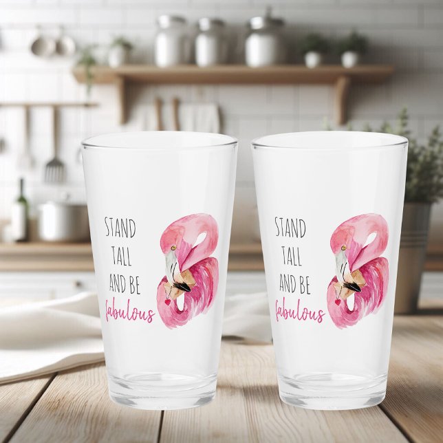 Modern Exotic Stand Tall And BE Fabulous Flamingo Glass (Creator Uploaded)