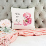 Modern Exotic Stand Tall And BE Fabulous Flamingo Throw Pillow<br><div class="desc">Modern Exotic Stand Tall And BE Fabulous Flamingo</div>