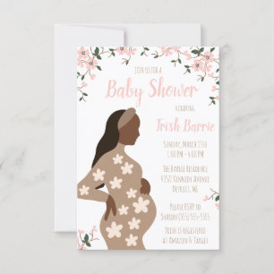 Modern Expectant Mother Floral Baby Shower Invitation