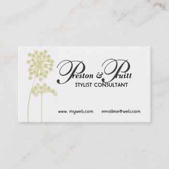 Modern Expert Professional Image Consultant Flower Business Card by 911business at Zazzle