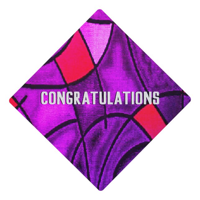 Modern Expressionism Graduation Cap Topper (Front)