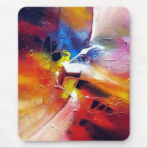 Modern Expressionist Abstract Painting Trendy Mouse Pad