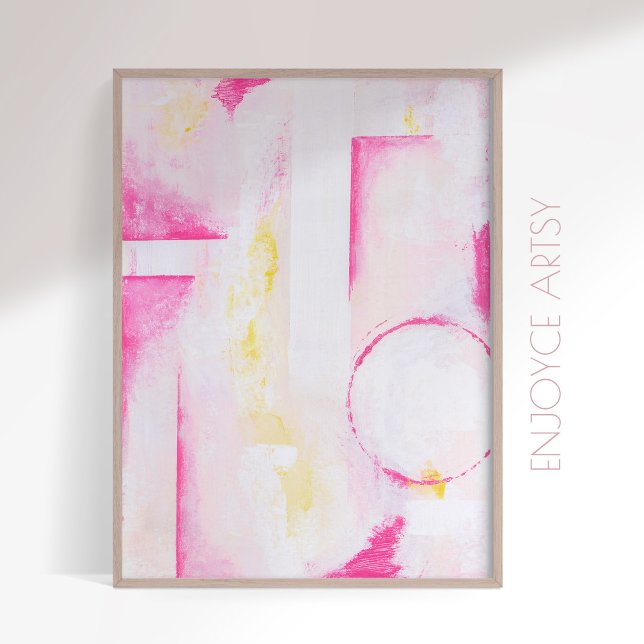 Modern expressive geometric abstract painting  poster (Creator Uploaded)