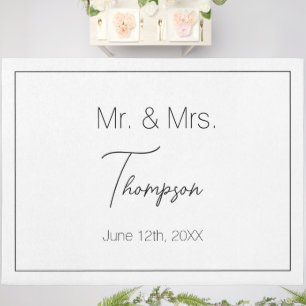 Modern Extra Large White Wedding Runner Outdoor Rug