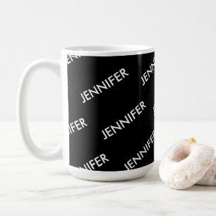 Modern Extravagant You Name It Personalized Black Coffee Mug